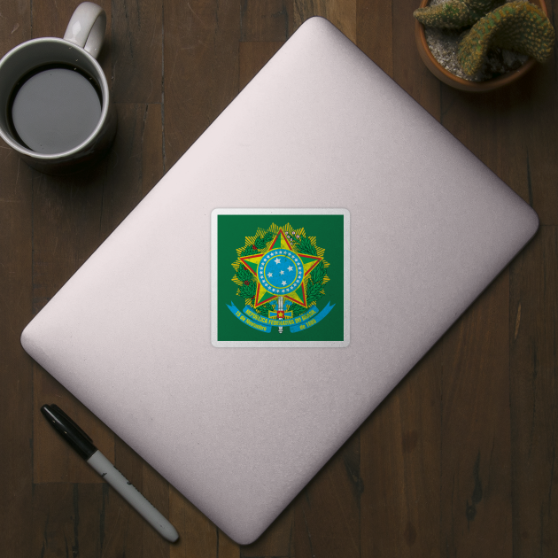 Brazil / Vintage Look Faded Flag Design by DankFutura